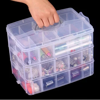 

Adjustable 30 Grids Compartment Plastic Storage Box Jewelry Earring Bead Screw Holder Case Display Organizer Container