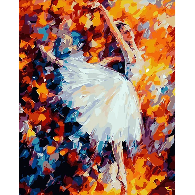 

Coloring By Numbers For Adults Art Oil Painting DIY Handmade Decorative Dancer Hand Painted 40 X 50cm