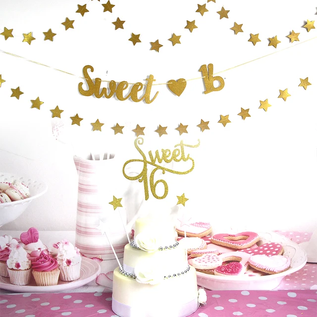 sweet 16 banner birthday