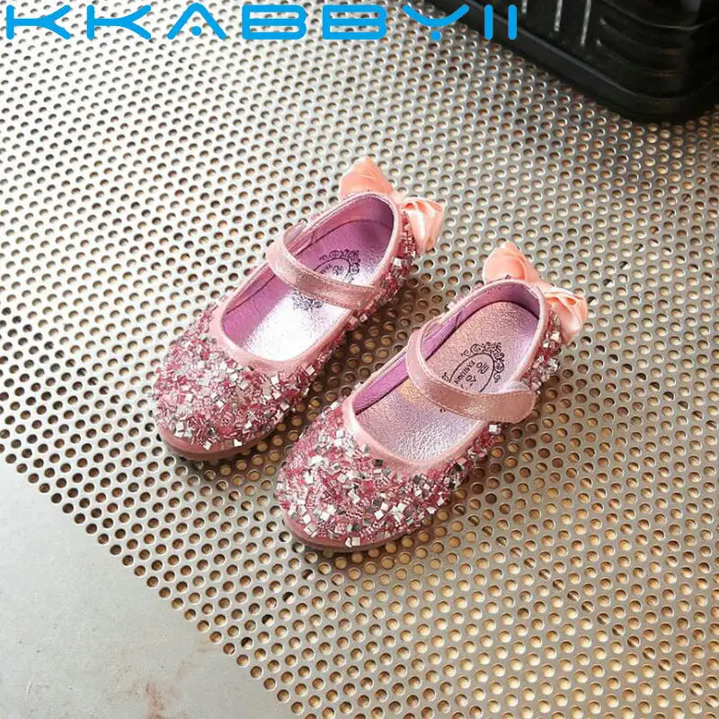 Fashion Girls Leather Shoes Sequins Glitter Shoes For Girls Spring ...