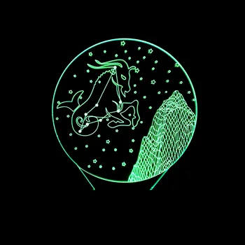 

led constellation Capricorn imported 3D touch small desk lamp colorful changing night light Valentine's Day holiday lighting
