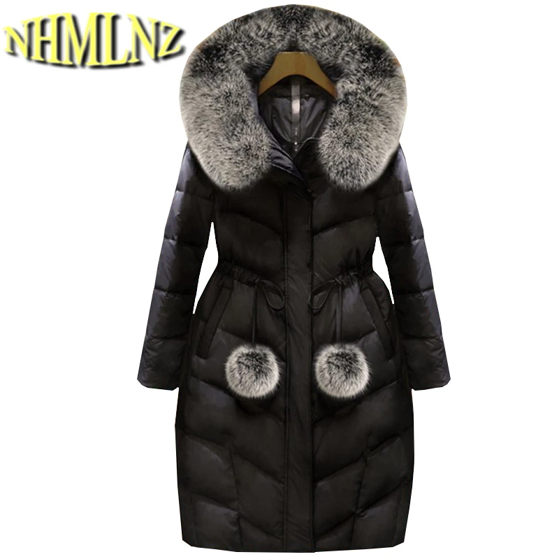 

Winter Coat Latest Style Fashion Women Down jacket Thick Warm Hooded Fur collar Jacket Large size Slim Female Outerwear G2827