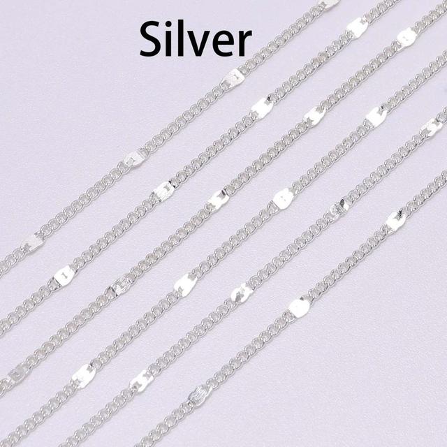 Width 1.3 1.6 2mm Metal Iron Brass Bulk Rolo Link Chains Necklace Chain Bracelet Findings Supplies For DIY Jewelry Making