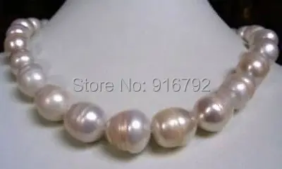 

HYFY20143232>>>>beautiful Real Natural baroque white pearl necklace 18inch 10mm