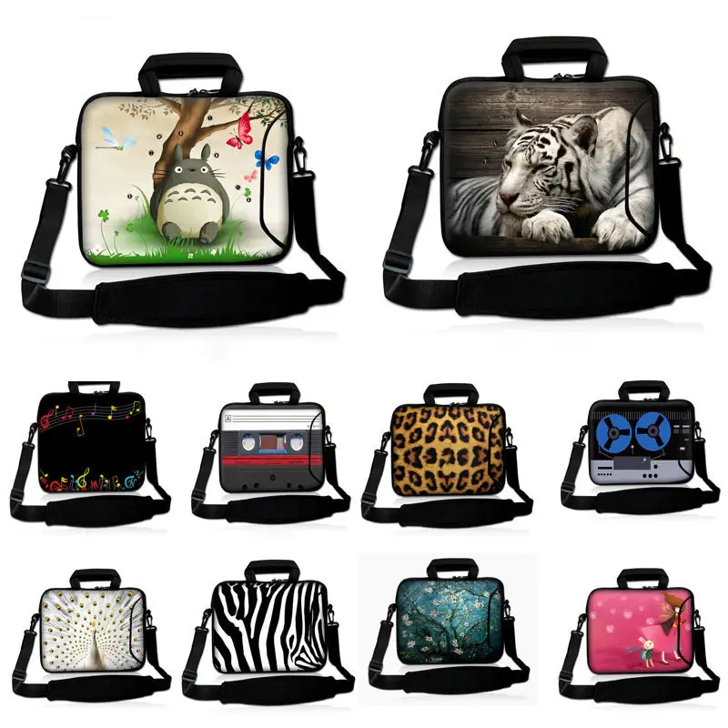10 Inch Neoprene Laptop Shoulder Carry Bag Notebook PC Protective Case Pouch Cover with handle For HP Lenovo Toshiba Dell Asus