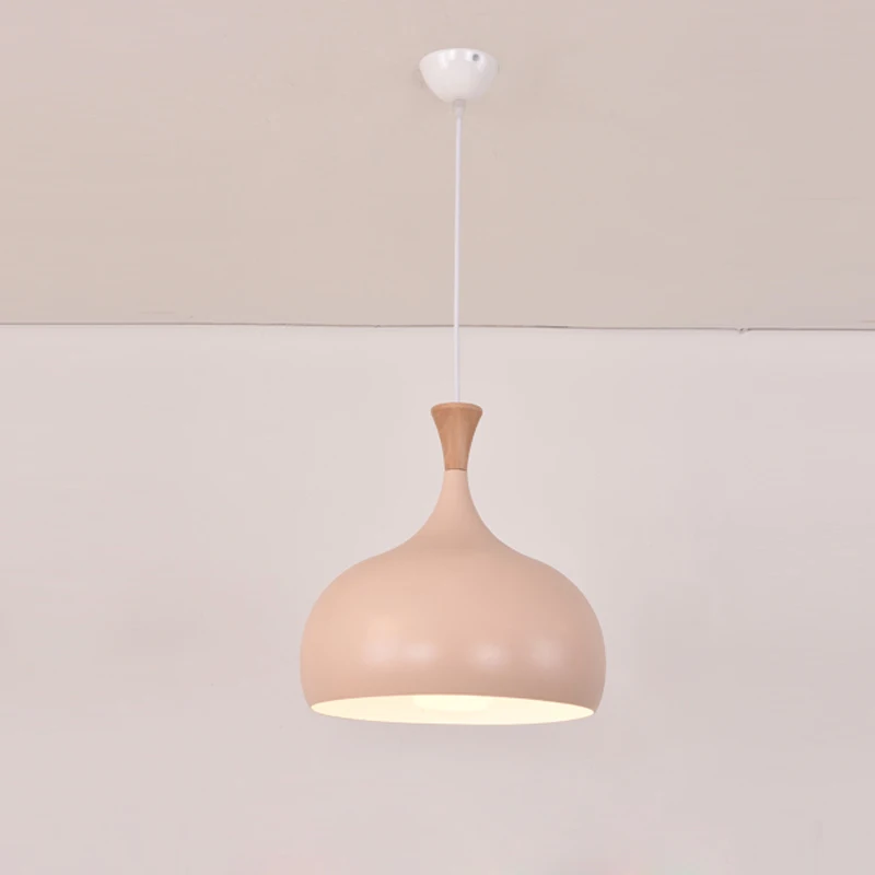 

Simple Design Pendant Light For Dining Kitchen blue pink green lampshade Metal Hanging Lamp Restaurant Luminaria Light Fixture