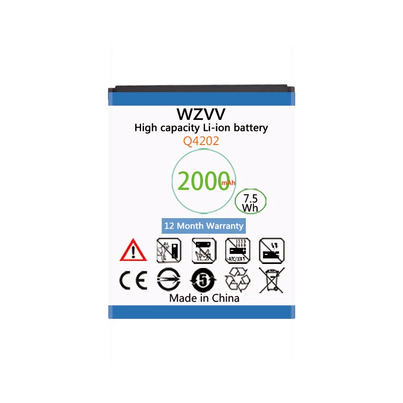 

wzvv 2000mAh Replacement Battery Q4202 for Micromax Q4202 Mobile phone Batteries