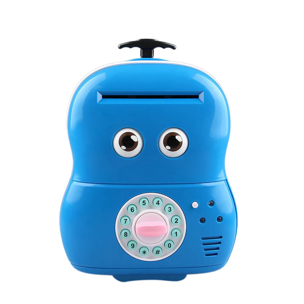 Carino Meng bambino Rotolo Automatico Musica Trolley Casella della Password Salvadanaio Bambino