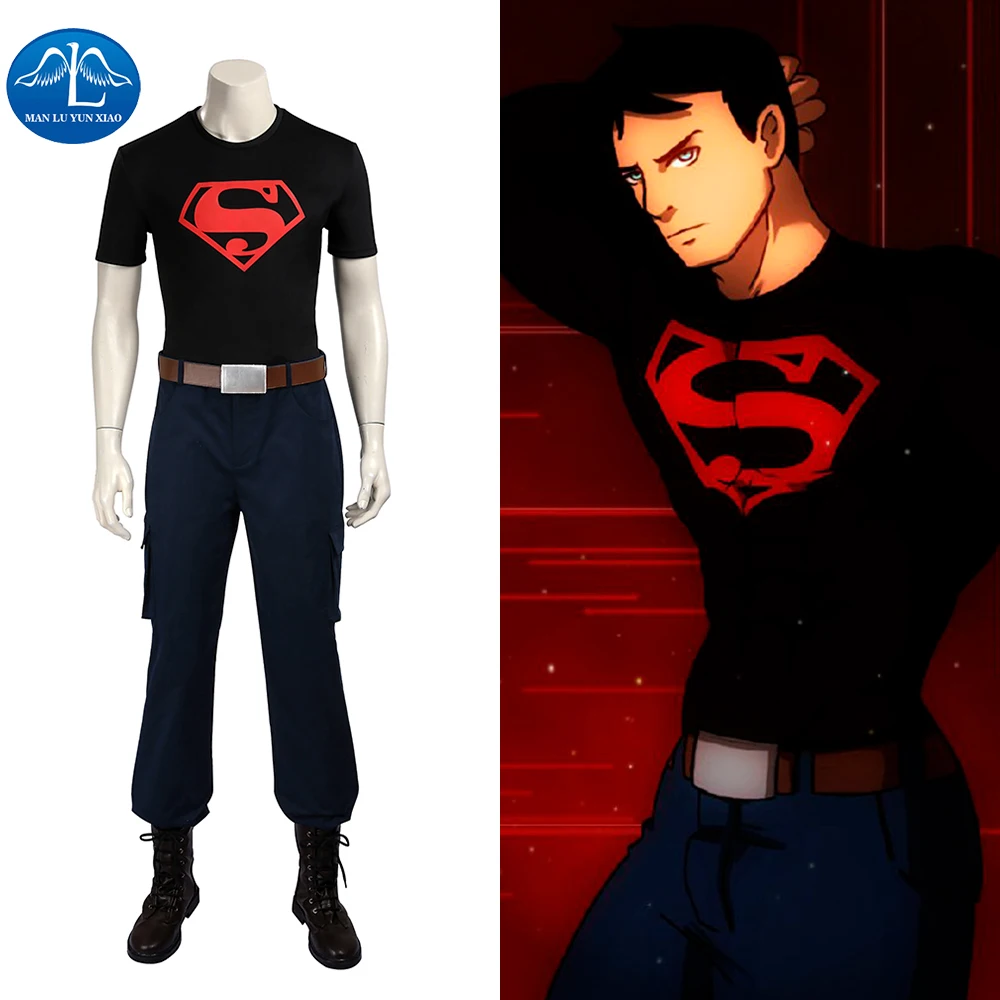 MANLUYUNXIAO Young Justice Cosplay Costume Superboy Cosplay Costume