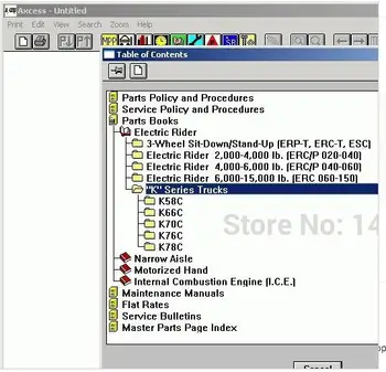 

Axcess Yale Spare parts catalog and repair manuals