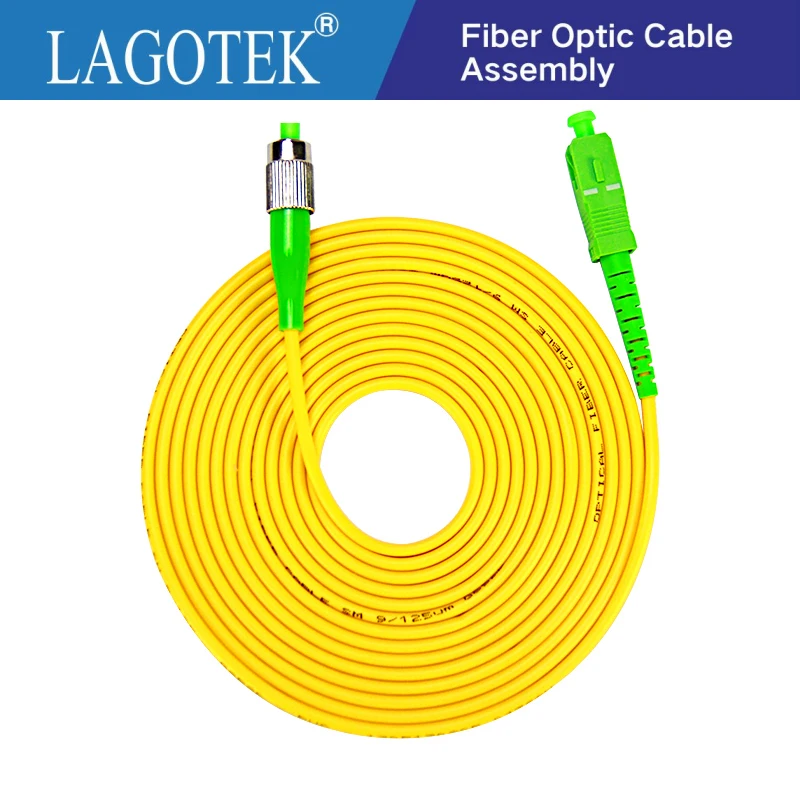 

10PCS/bag SC APC-FC APC 3M Simplex mode fiber optic patch cord Cable 2.0mm or 3.0mm FTTH fiber optic jumper cable free shipping