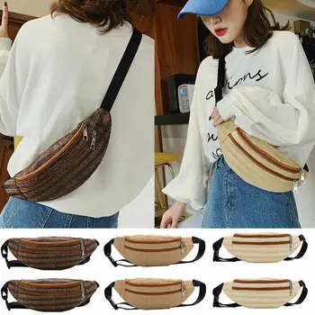 

2019 Newest Fashion Women Straw Woven Beach Waist Bag Summer Girls Fanny Pack Chest Bags Hip Purse
