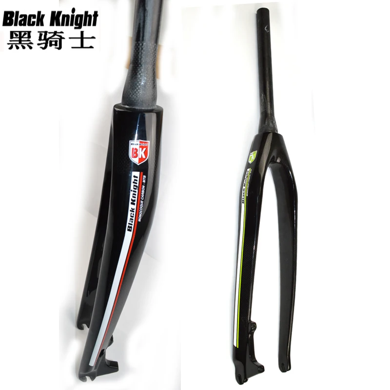 Black knight 26 27.5 inch 29er MTB bicycle 3K Carbon Fork Tapered Rigid