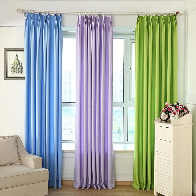 Modern Solid Color Blackout font b Curtains b font for Living Room Bedroom Tulle font b