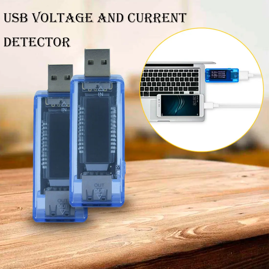3 in 1 Mobile Power Detector Battery Test Voltage Current Meter Battery Tester Blue Measuring Instruments USB Charger Doctor
