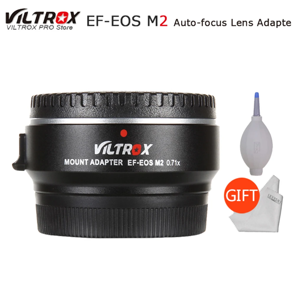 

Viltrox EF-EOS M2 AF Auto focus EXIF 0.71X Reduce lens Adapters for Photographic Lens Turbo for Canon EF lens for m5 M6 M50