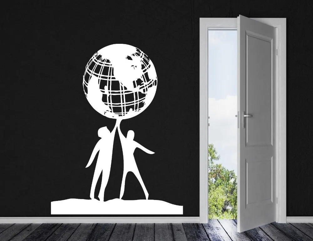 Free-mail-People-World-Friendship-Earth-Globe-Planet-Peace-Vinyl-Wall-Sticker-home-decor-Wall-Decal (3)