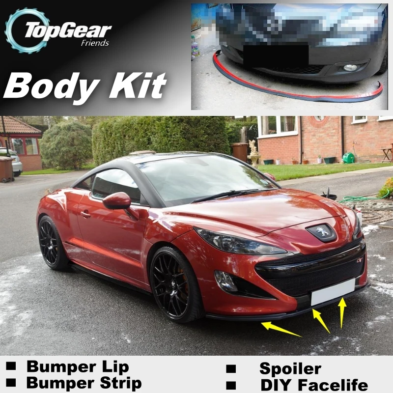 

Bumper Lip Deflector Lips For Peugeot RCZ 2009~2015 Front Spoiler Skirt For TopGear Friends To Car Tuning View/ Body Kit / Strip