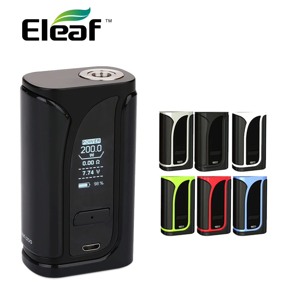 Kaufen Original 200 Watt Eleaf IKuun I200 TC Box MOD 4600 mAh Batterie Mod Vape IKuun I200 Mod Arbeit mit Melo 4 Tank EC2 Spulen E Cig Mod