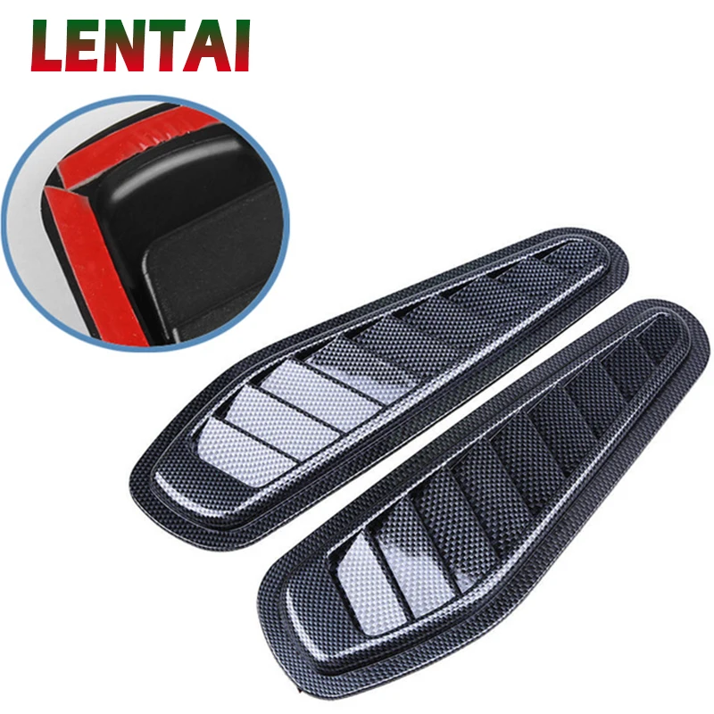 

LENTAI For Jeep renegade wrangler Alfa Romeo 159 Jaguar 1Set Carbon Fiber Car Air Flow Vent Intake Hood Scoop Vent Bonnet Cover