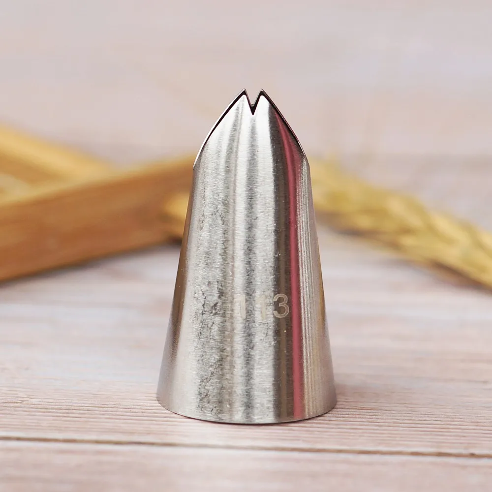 Cake Decorating Tip Set Cake Icing Nozzles Baking Nozzle Set Cake Decorating Nozzle Set #112 #113 #114 #115 Leaf Piping Nozzle Icing Tip Pastry Tips Cup Cake Decorating Bakeware Create Leaves Large Size