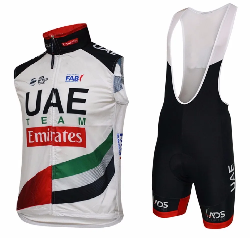 2018 UAE EMIRATES PRO Team Summer Sleeveless Vest Bicycle Clothing With