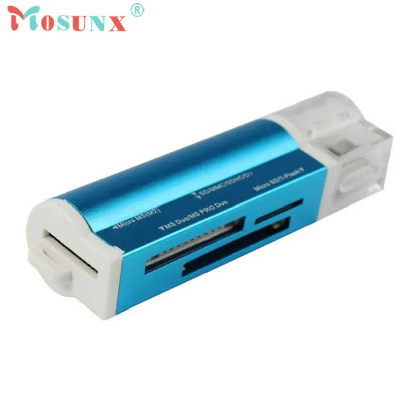 Mosunx Расширенный считыватель USB 2,0 мульти-карт памяти для Micro SD SDHC TF M2 все в 1 1 шт