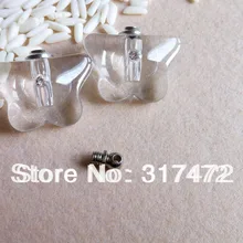 100 шт прозрачная бабочка рисовое искусство флакон кулон для ожерелья