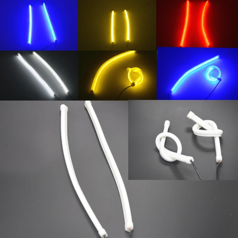 

2 pcs 30cm DRL Flexible Tube Strip led car Daytime Running Lights Turn Signal Angel Eyes Car Styling Blue/White /Yellow/Red