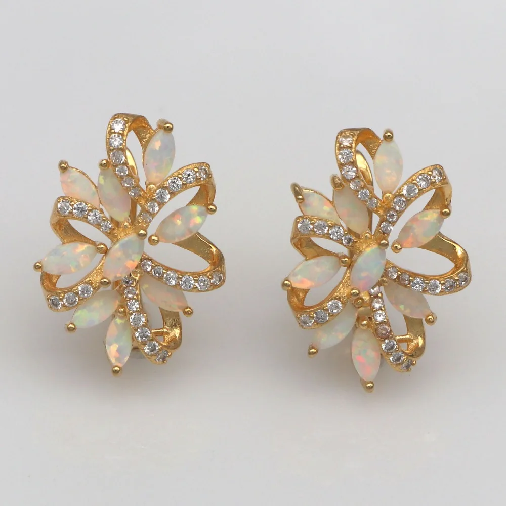 

JLE512 New Top Quality White Opal Petal Buckle Women's Jewelry Gift