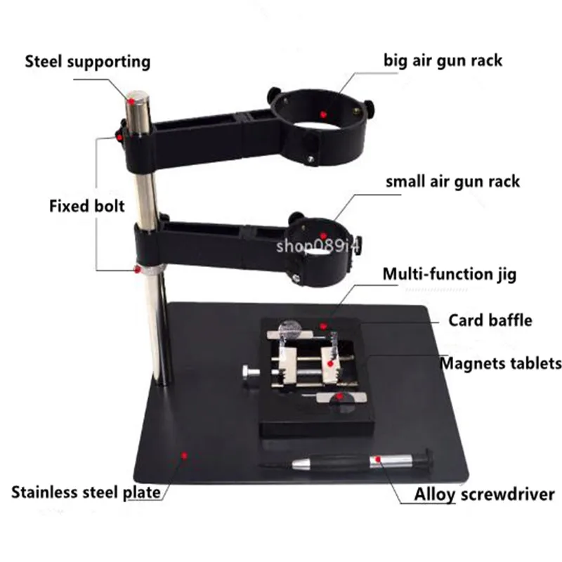 Вертикальной операционной нержавеющая сталь фена стойки раме паяльная станция Горячие ram ручка стойки светильник 850/858/958
