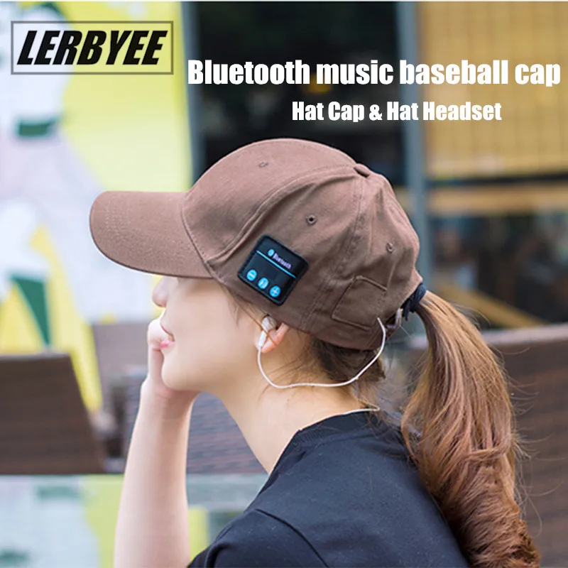LONGET Bluetooth Hat Cap Hat Headset earphone with Mic Hand free Music