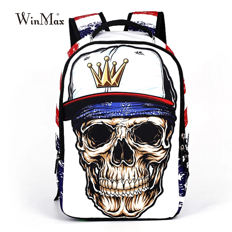 

Prestigio Skull Mochila Escolar School Bags For Men Teenager Schoolbag Feminina Bookbag For Boys Women Cute Backbpack Girls