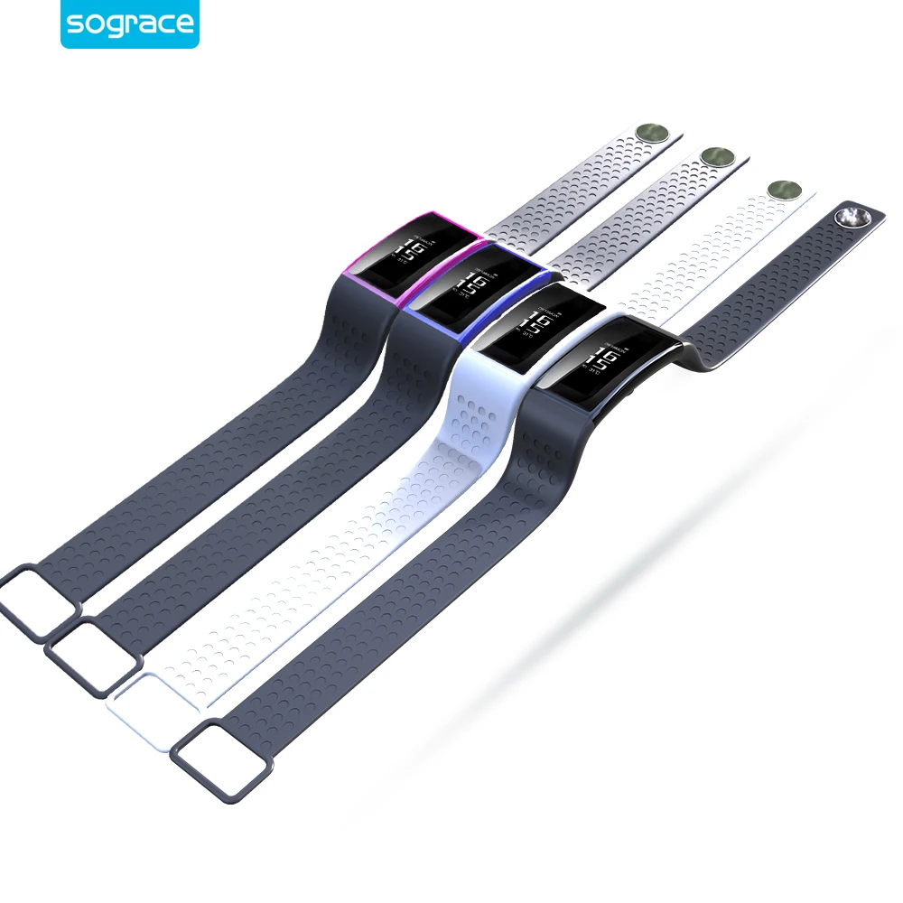 Sograce S08 OLED Smart Bracelet Bluetooth Heart Rate Monitor Alarm Clock Pedometer Weather Forecast Waterproof For Android iOS |