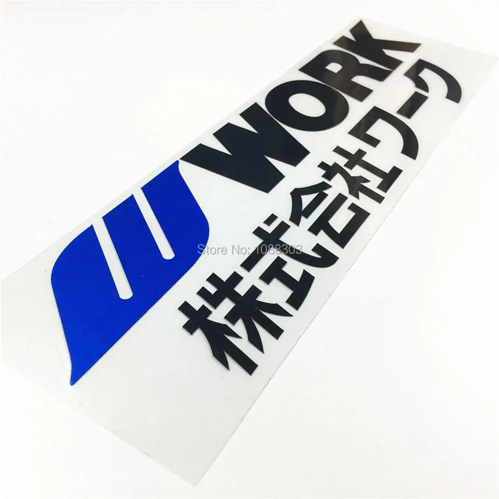 

3sizes Cartoon Car Motorcycle Automobile Wheel WORK Car Sticker Decals Reflective