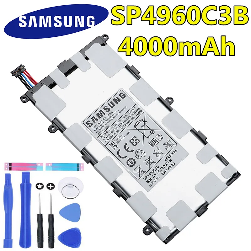 

SAMSUNG SP4960C3B For Samsung GALAXY Tab 7.0 Plus P3110 P3100 P6200 P6210 Original Replacement Tablet Battery 4000mAh