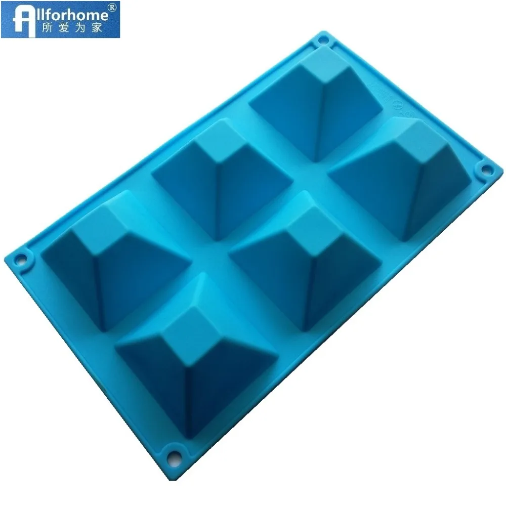 Форма пирамидальная силиконовая для выпечки 6 отверстий|tray drying|tray storagetray connector |
