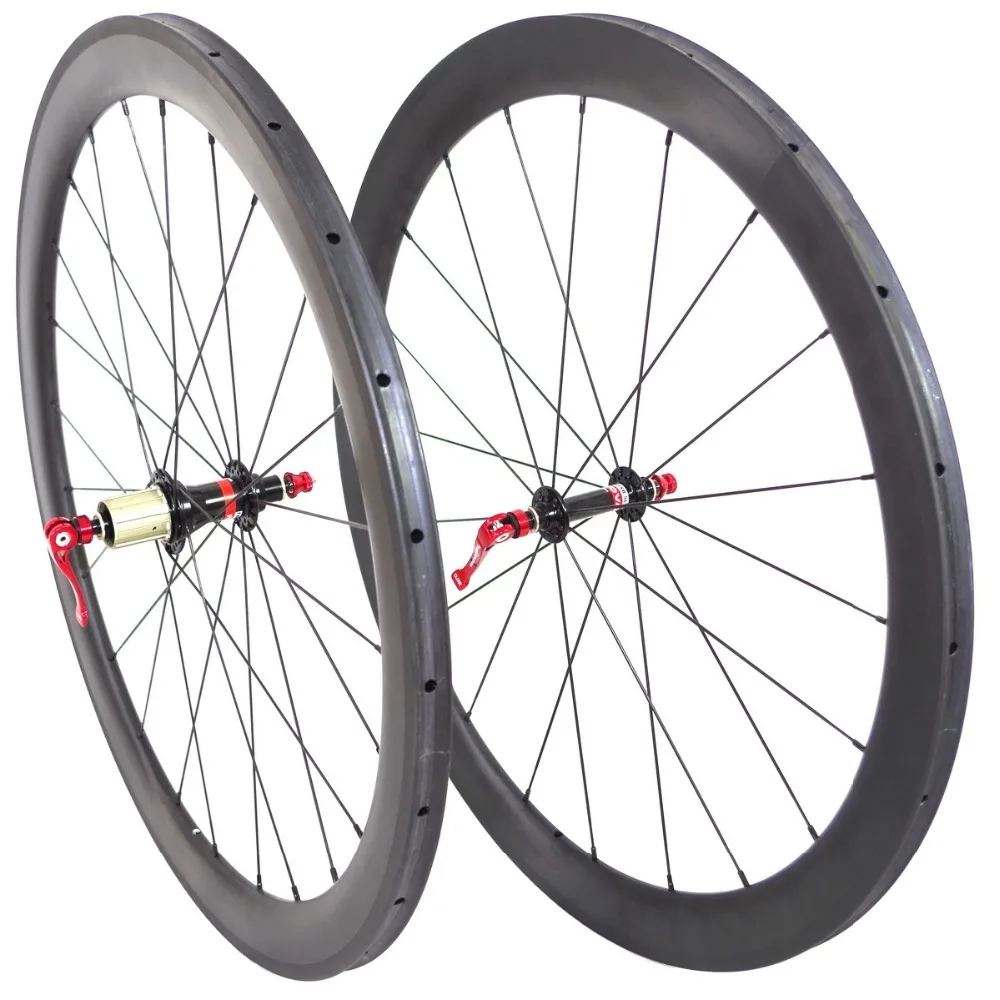 

High TG 700c Road bike Carbon wheels tubular or clincher carbon wheels 50mm U shape rims basalt brake track