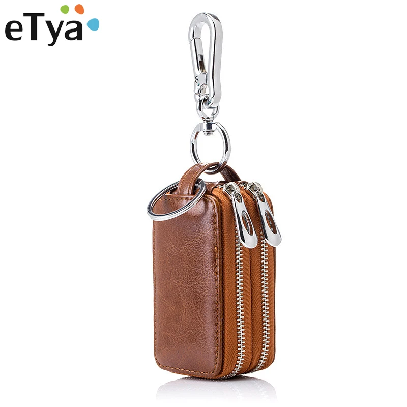 eTya Brand Genuine Leather Key Holders for Men Women Car Key Holder