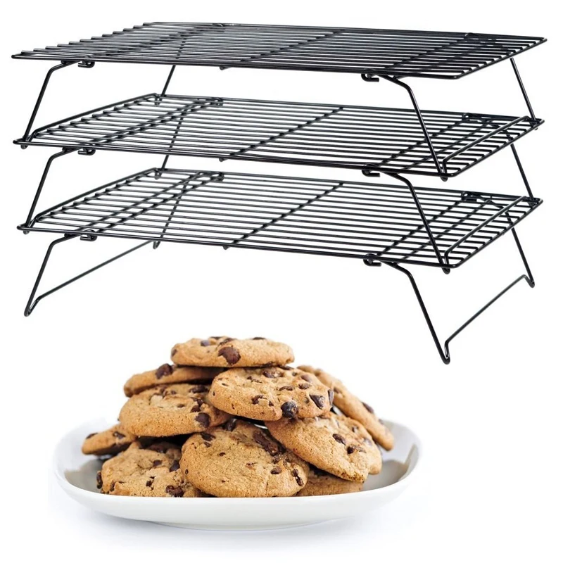 Stainless Steel Nonstick Cooling Rack Flytt Stackable 3 Tier Cooling