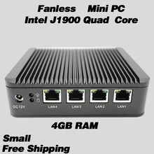 328 Без Ventilateur Mini PC J1900 Quad Core 4 Intel Gigabit Lan WG82583 Паре-Feu Multi-fonction Routeur usb 2.0*2