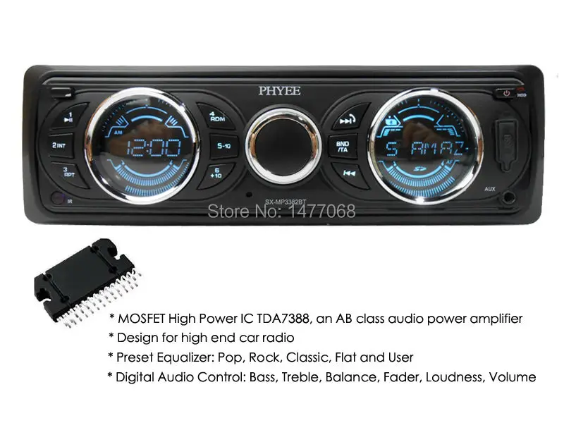 1 Din съемный Автомагнитола RDS Bluetooth стерео аудио A2DP Handsfree AM FM USB SD AUX головное устройство ISO PHYEE SX-MP3382BT