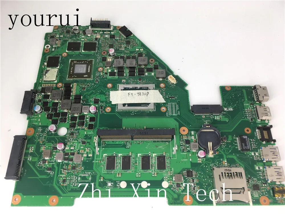  yourui Laptop Motherboard For ASUS X550I X550IU REV 2.0 4GB RAM With FX-9830P CPU Non-integrated or