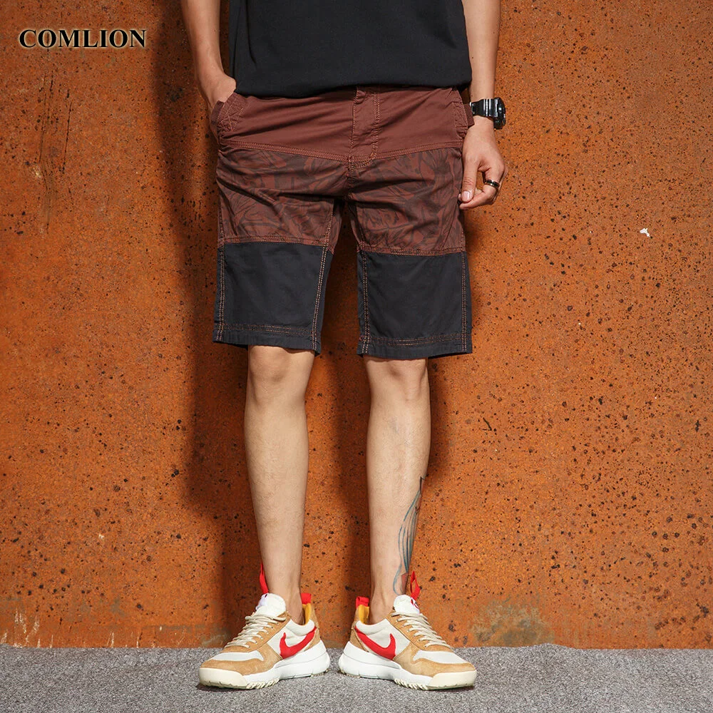 

2018 New Arrival Summer Casual Shorts Men Work Cargo Shorts Male Fashion Men's Squad Match Knee-Length Wear Printed Hot Sale F25