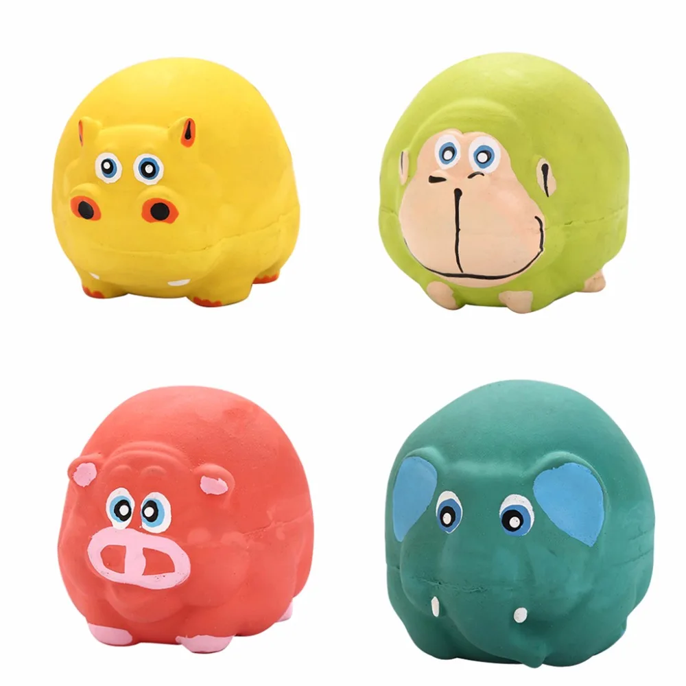 

Pet Puppy Dog Chew Toy Squeaker Squeaky Sound Animal Shape Toy Playing Ball Toys