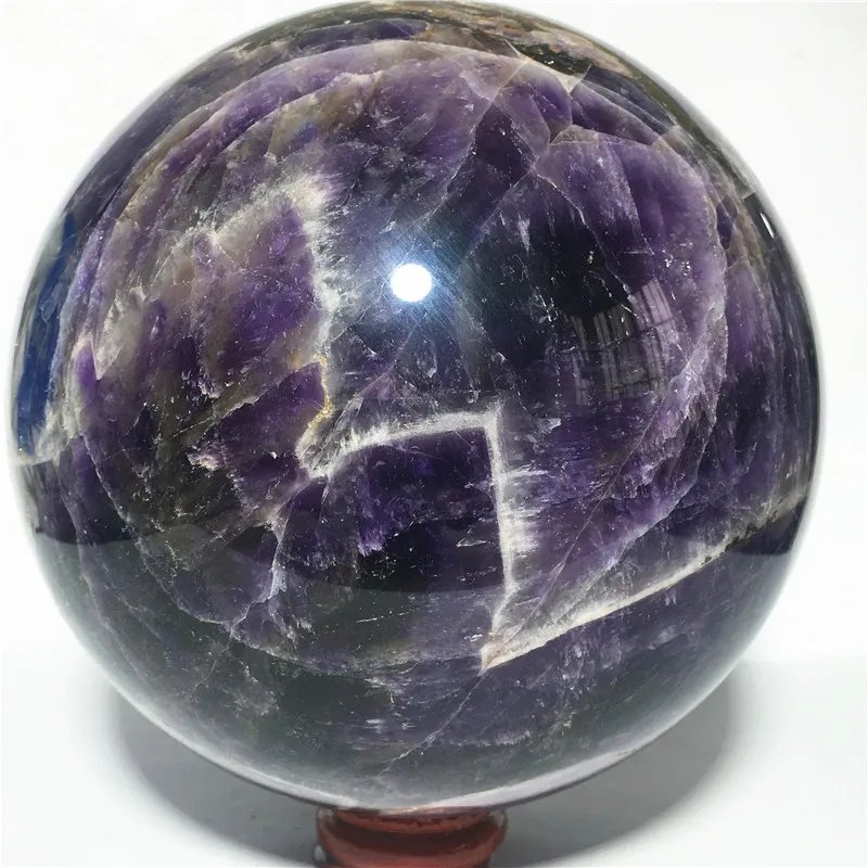 

Ball Narural Dream amethyst quartz Crystal Stone and craft reiki healing Decorative ball (110mm)