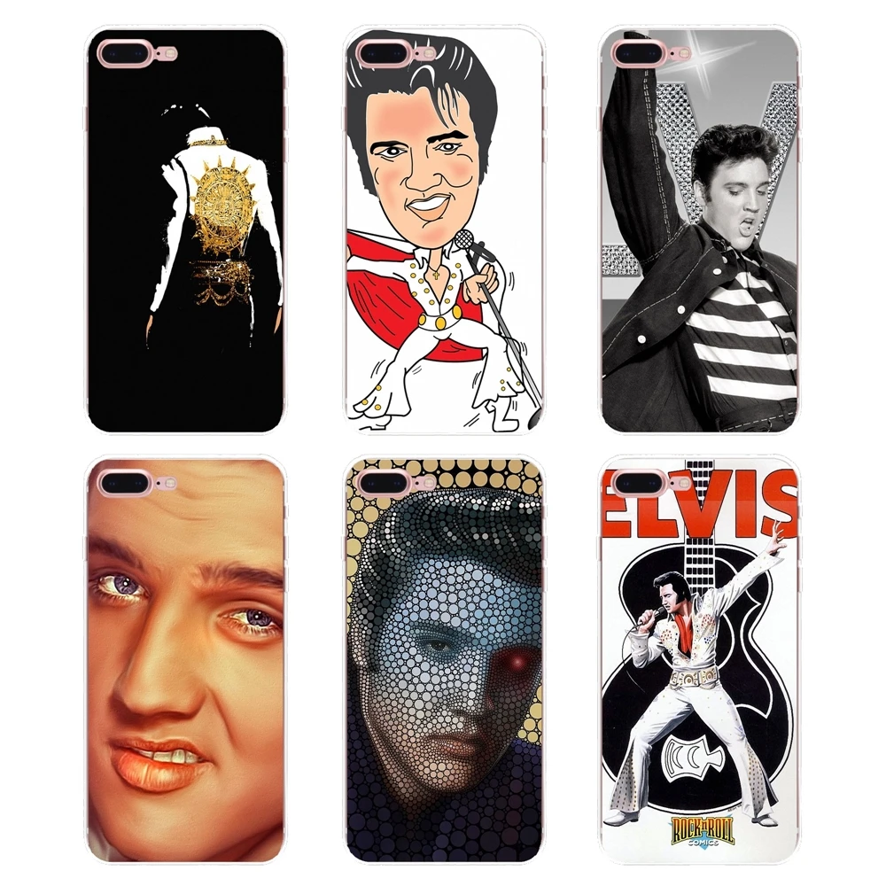 Silicone Phone Shell Cover For iPhone XS Max XR X 4 4S 5 5S 5C SE 6 6S 7 8 Plus Samsung Galaxy J1 J3 J5 J7 A3 A5 Elvis Presley |