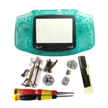 Фирменная Новинка Glow зеленый цвет Замена световой Корпус В виде ракушки чехол для nintendogba gameboyadvance с карманом мастер объектива