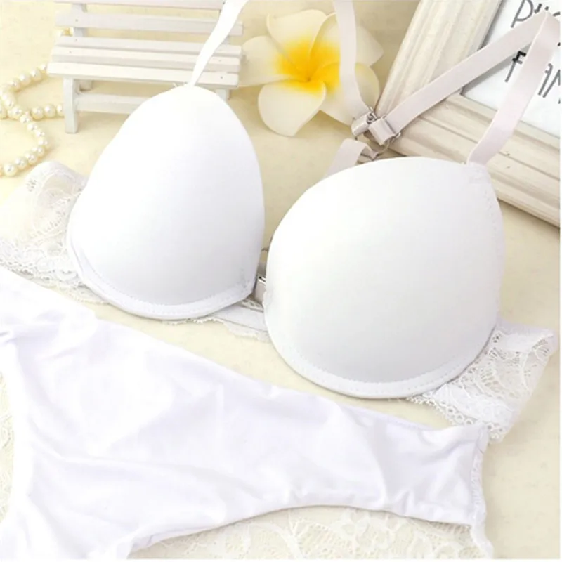 Sexy Bra Women Lingerie Set Plus Size Women Front Closure Bra and Panty Set Purple White Red Push Up Bra Underwear Sets