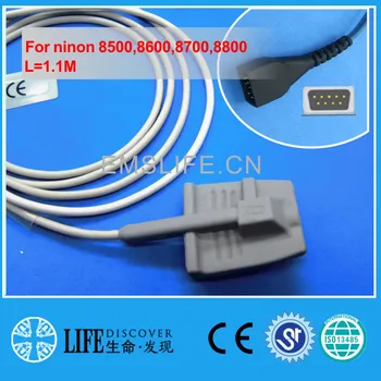 

Short cable adult silicone finger tip spo2 sensor For nonin 8500,8600,8700,8800